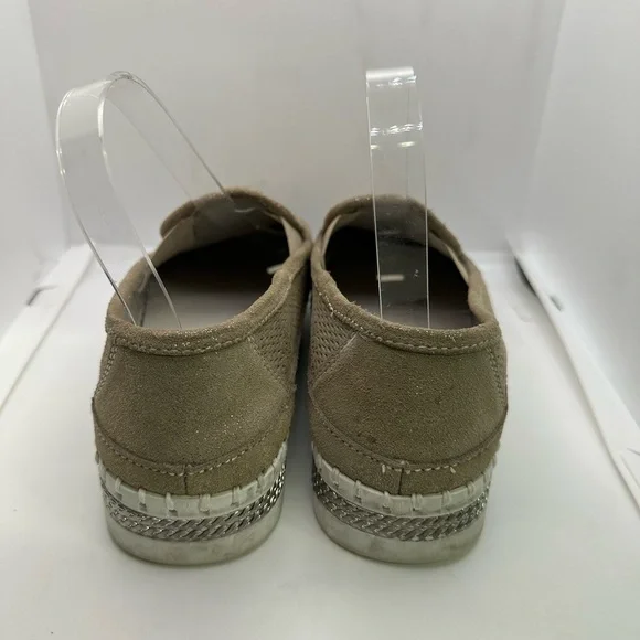 bernie mev. Women's Cream and Silver Slip-On Sneakers - Picture 5 of 7